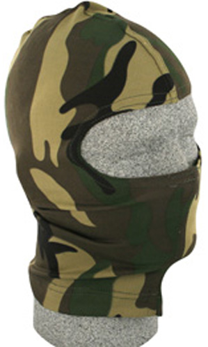 Woodland Camouflage, Nylon Balaclava